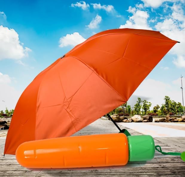 Carrot Shaped Folding Umbrella, Sun Umbrella