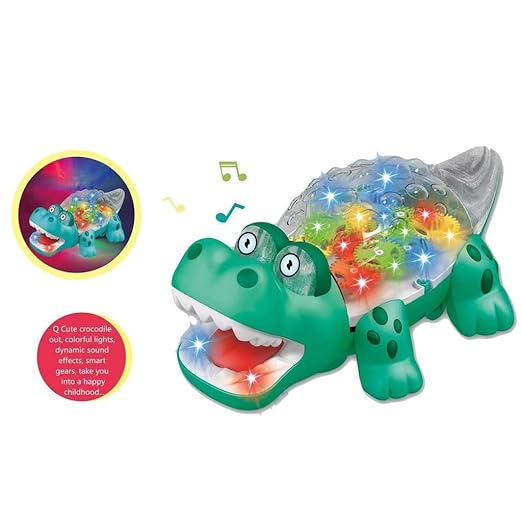 Transparent Gear Crocodile Early Learning Toy