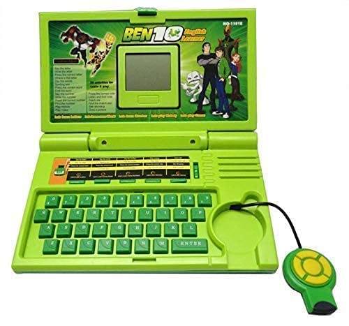 Learning Laptop Tablet Toddler Computer Educational Toy for Kids with LED Screen Display, 8 Learning Modes Gift for Kids (Ben 10 Laptop)