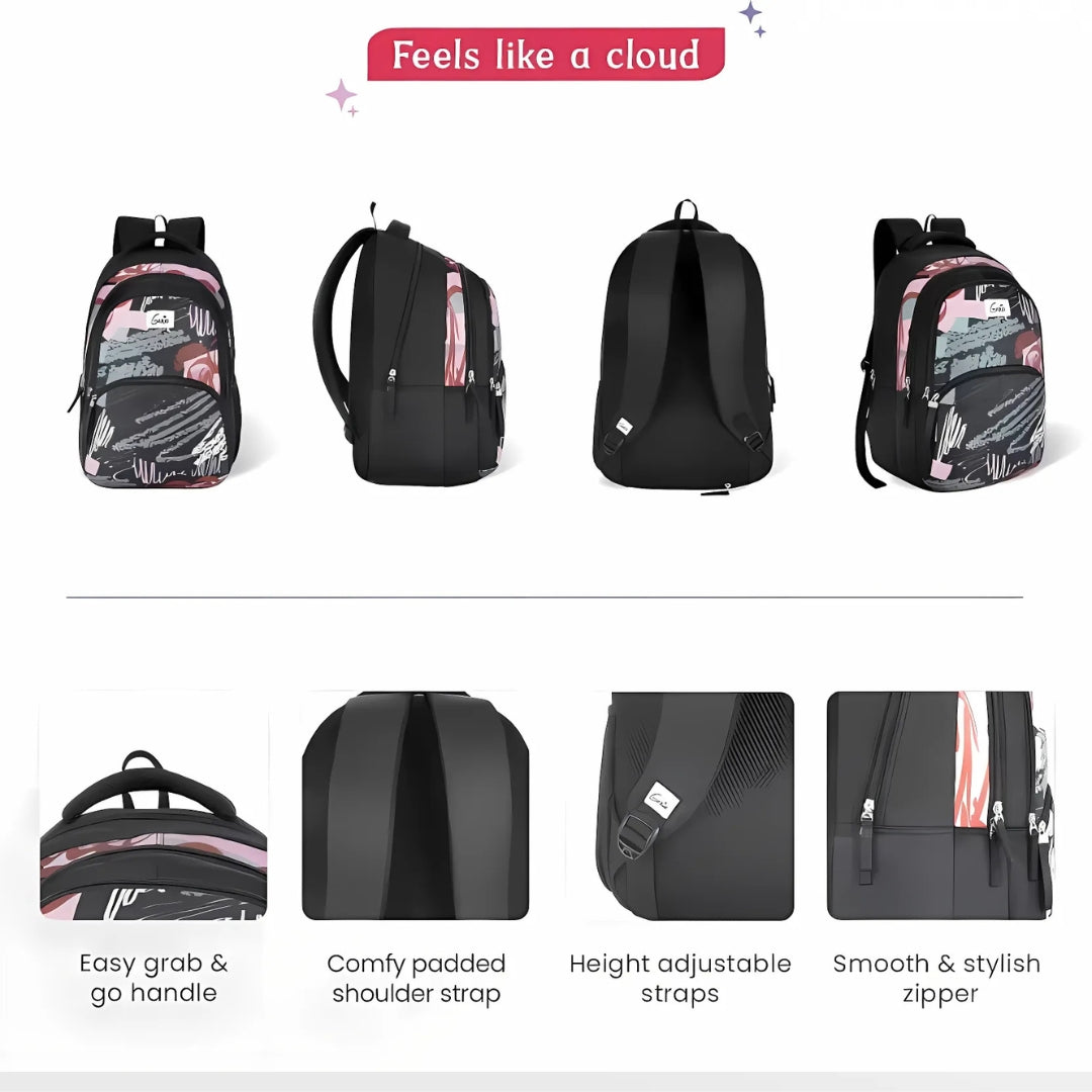 Large 36 L Laptop Backpack ORCHID  (Black)