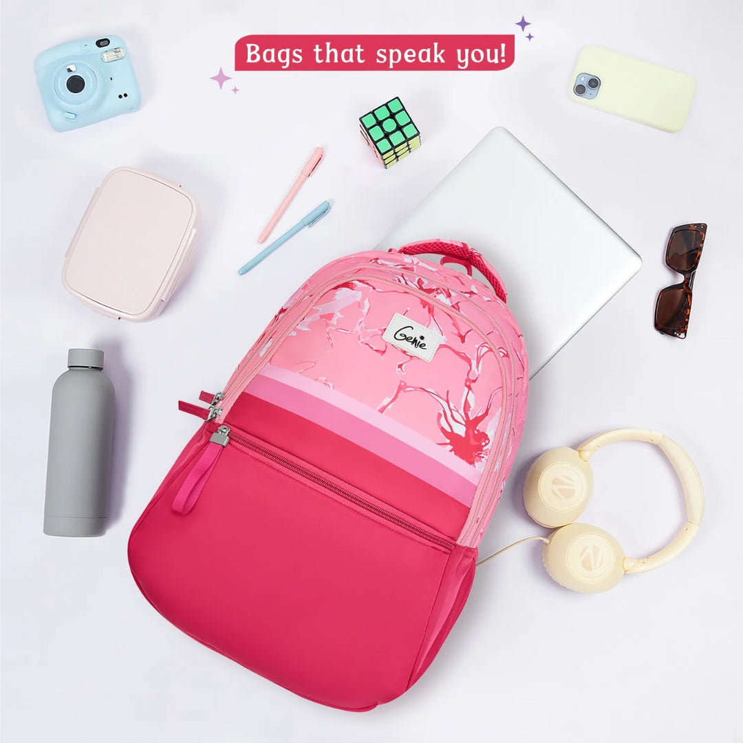 36L Pink Laptop Backpack With Raincover