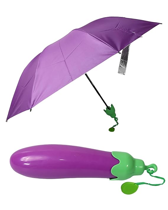 Brinjal Shaped Folding Umbrella