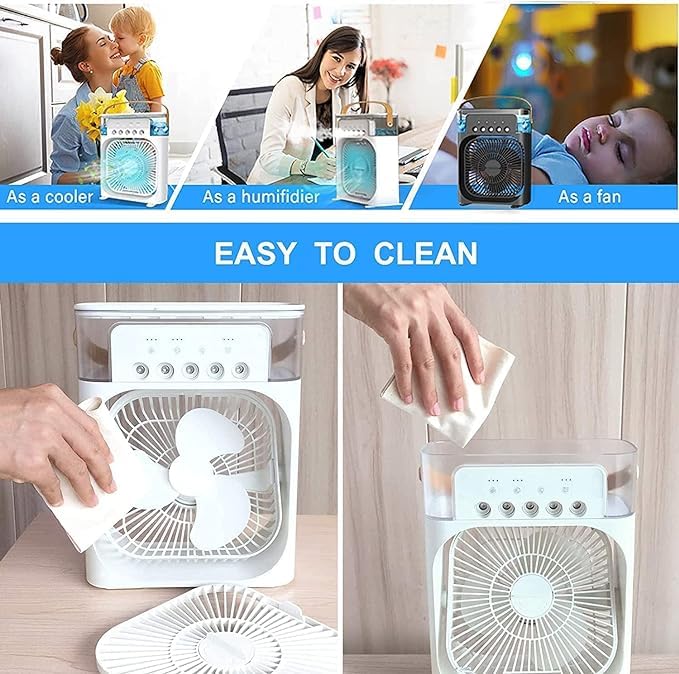 Air Cooler Mist Fan Mini Cooler for Home with 3 Speed Mode with Water Spray