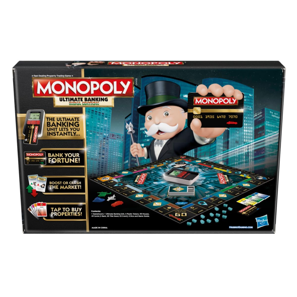 Monopoly Ultimate Banking Edition Board Game, Includes Electronic Banking Unit, Christmas Gift, Fun Christmas Board Game For Families And Kids, Strategy Game for kids Ages 8+
