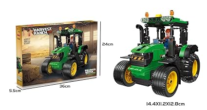 Farm Harvester Tractor Building Blocks for Kids