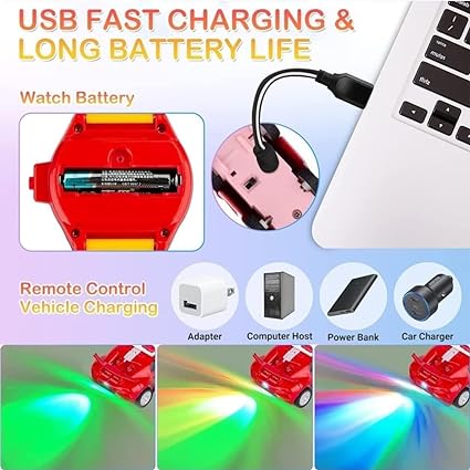 2.4G Racing Car Cartoon Mini Watch Car Toy