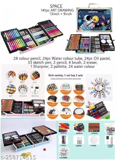 145 pcs Space Desingn Double Opening Colouring Kit