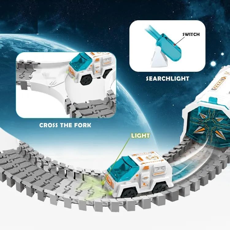143pcs Spaceman Railway Space Track Toy