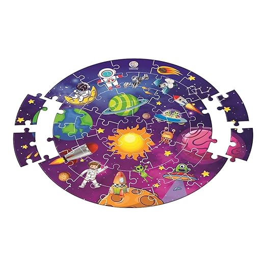 Kiddy Round Jigsaw Puzzle for Kids|40 Pieces Puzzle|31.5 cms Diameter (Space)