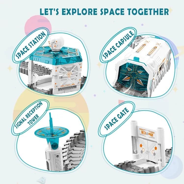 143pcs Spaceman Railway Space Track Toy