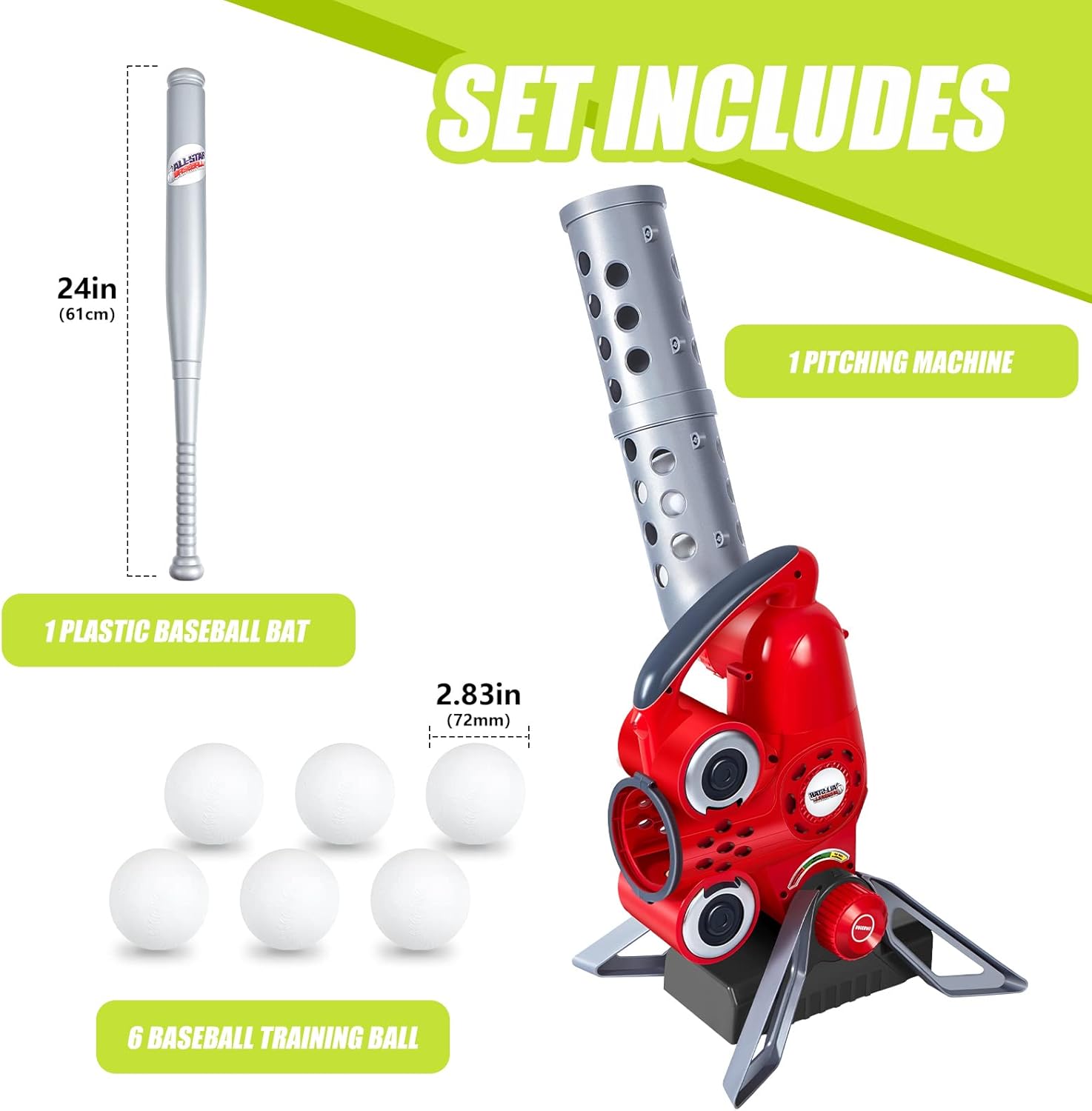 Kids Auto Baseball Pitching Machine