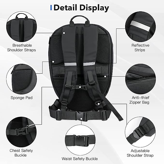 LED Backpack Motorcycle Backpack