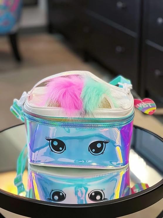 Luxury Holographic Unicorn Transparent Large Capacity TPU Cosmetic Bag Portable Travel Case