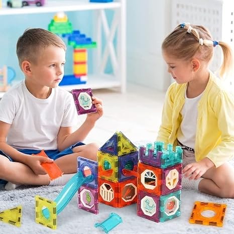 Preschool DIY Construction Educational STEAM Magnetic Tiles selling Building Blocks Toy