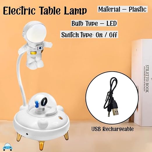 Astronaut Table Lamp,Study Lamp,Desk Lamp,Night Lamp for Office,Home,Study Room (White)