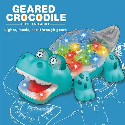 Transparent Gear Crocodile Early Learning Toy