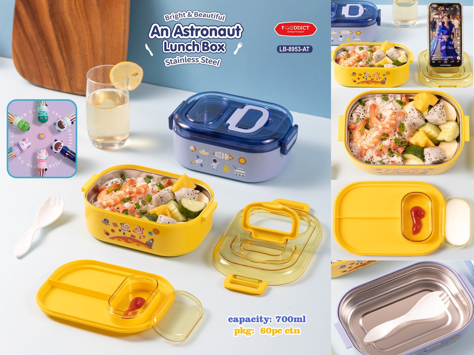 Astronaut Space Themed Lunch Box