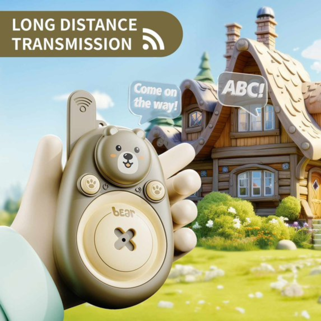 Kids Walkie Talkies Bear Theme 2pcs