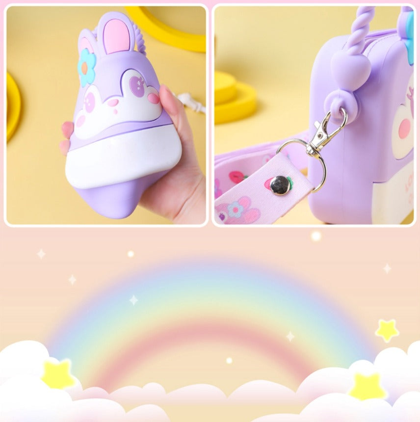 Silicone Cute Cartoon Sling Crossbody Purse Bags for Women & Girls
