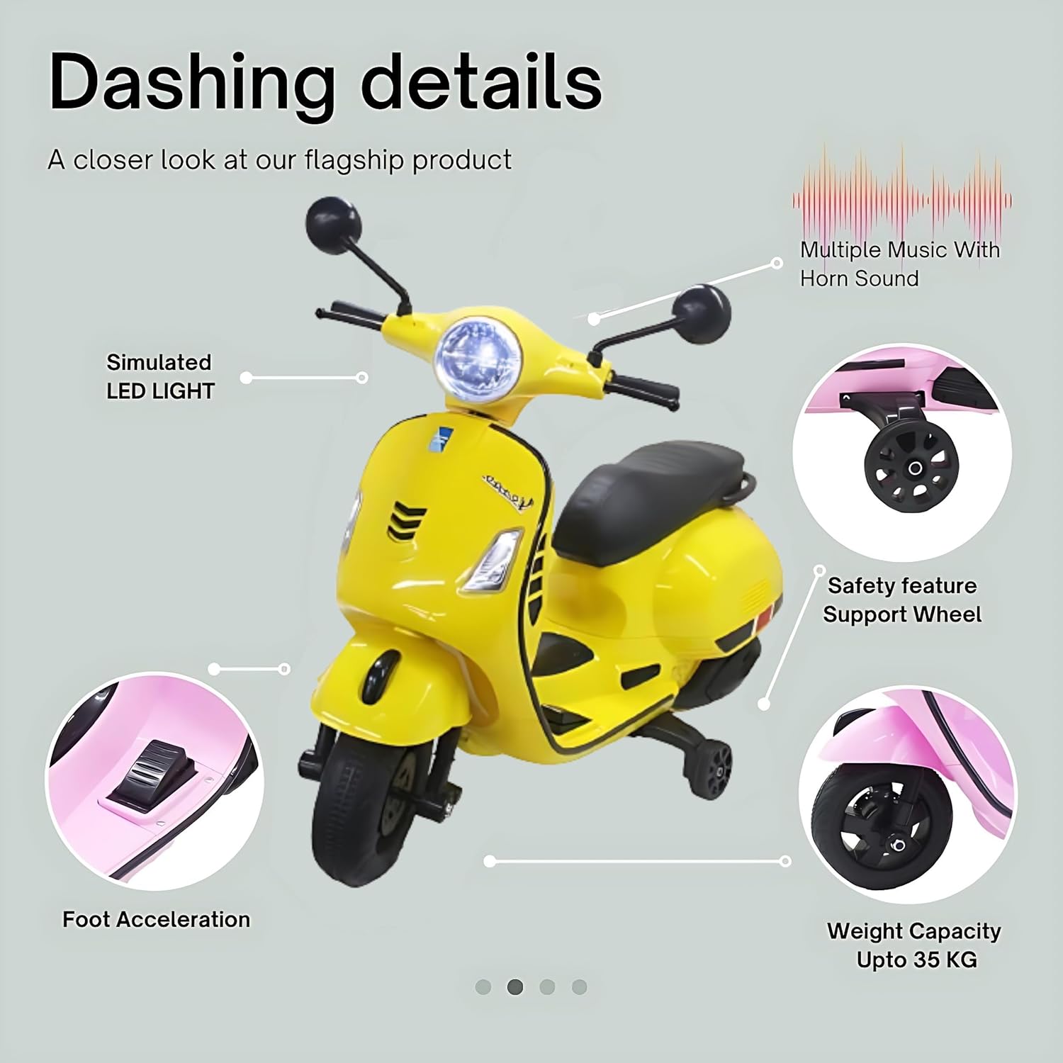 Vespa Battery Operated Ride on Bike ( CB - 321 )