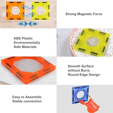 Light Magnetic Tiles- Building Blocks for Kids