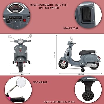 Vespa Battery Operated Ride on Bike ( CB - 321 )