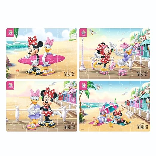 Ratna's 4 in 1 Disney Jigsaw Puzzle 140 Pieces for Kids. 4 Jigsaw Puzzles 35 Pieces Each