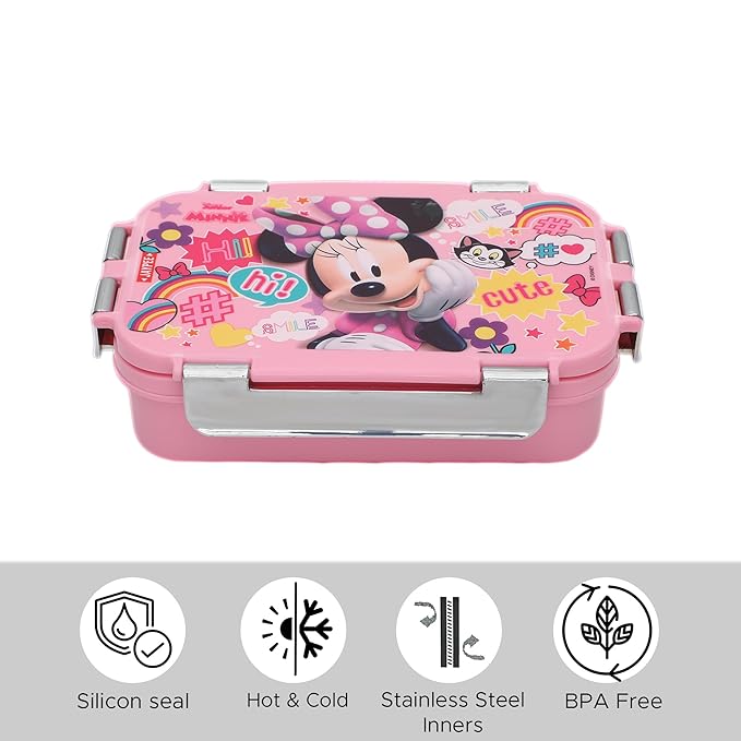 Stainless Steel Insulated Lunch Box Wowsteel Jr. Mickey Mouse Print  620 ML