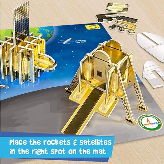Mapology Chandrayaan | ISRO Rocket Model & Satellite | Astronaut Toy | Educational Toys for Kids 5+Years | 3D Puzzles