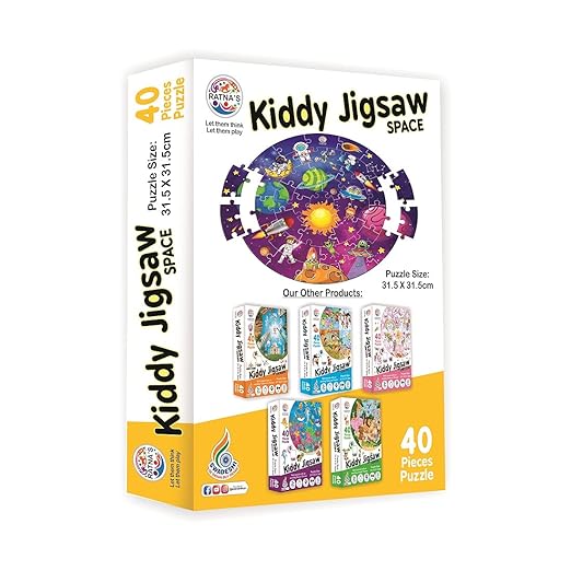Kiddy Round Jigsaw Puzzle for Kids|40 Pieces Puzzle|31.5 cms Diameter (Space)