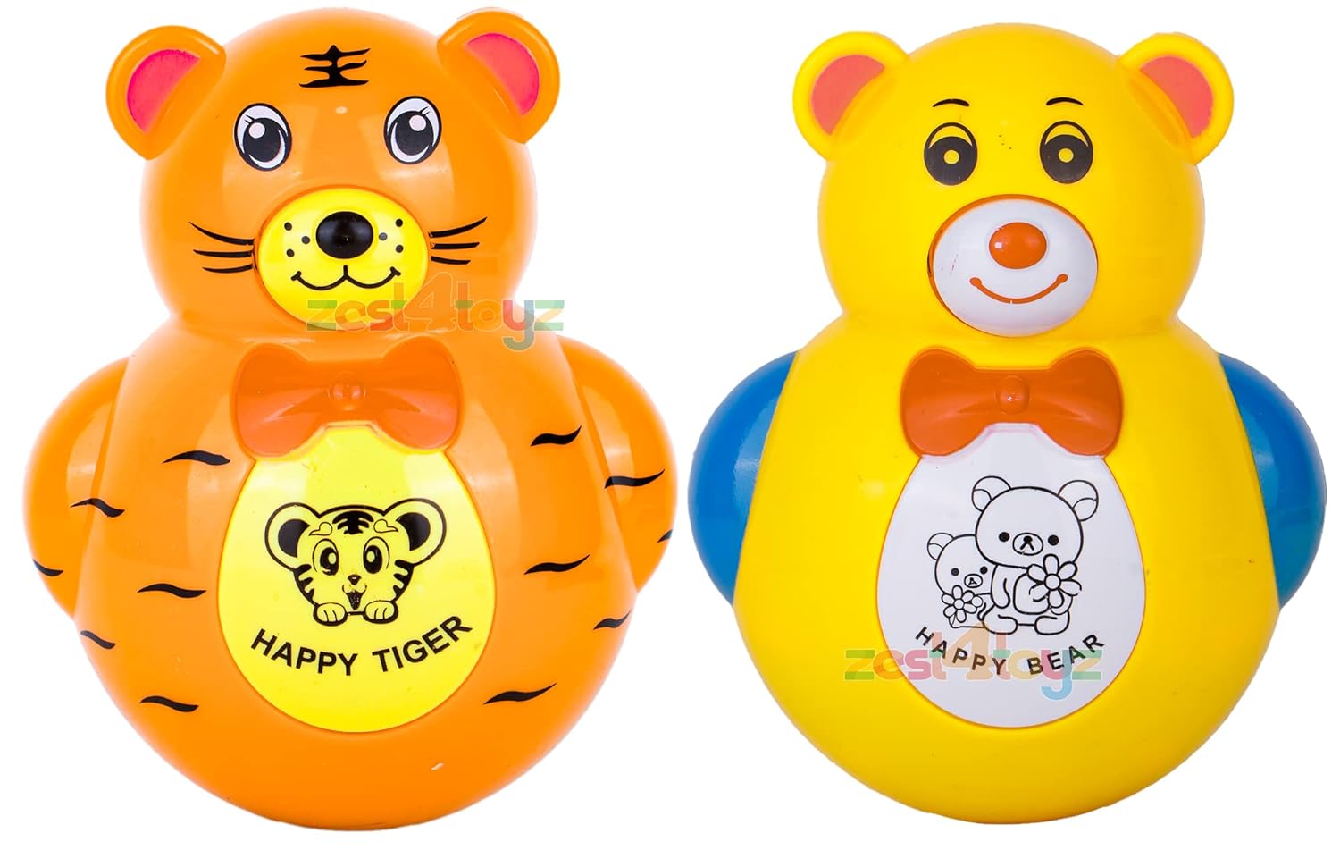 Toys for Kids Light and Music Roly Poly Animal Tumbler Doll Push and Shake Wobbling Bell Sound Toy for Kids Musical Rattle Toy for Infants