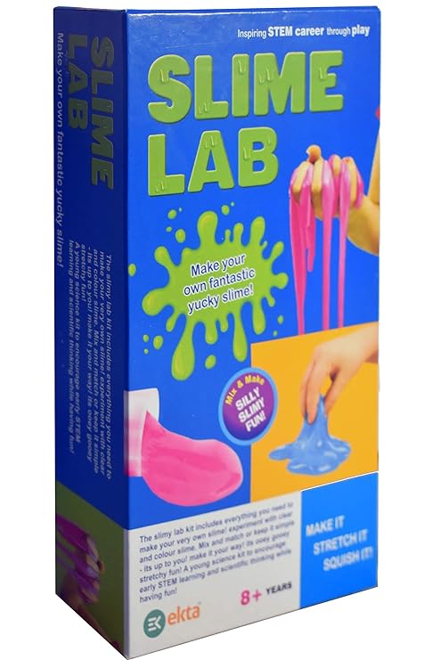 Slime lab for boys and girls with slime activator (diy, safe for kids) (made in india)- Multi color