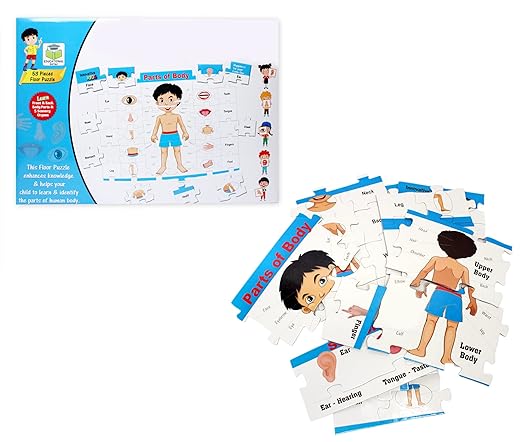 Educational Human Body Parts Puzzle for Kids Floor Puzzle Learn Parts of Human Body with 53 Pieces Puzzle