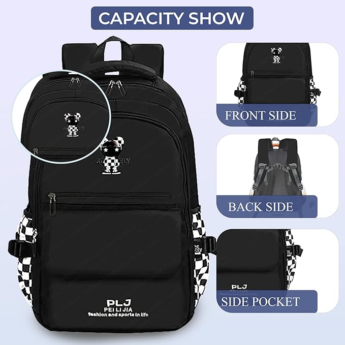 Casual Multipurpose Backpack - Large Capacity Bag for Boys Girls Kids, School and College Bags for students, Travel Bag, Picnic Bag (46 X 32 X 16 CM)