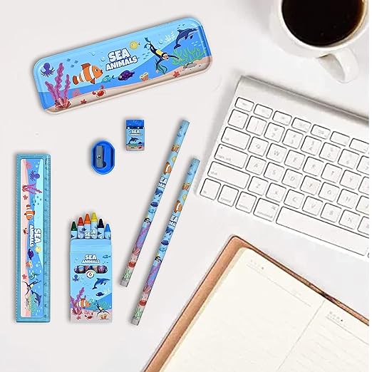 Cartoon Printed Stationary Gift Set for Boys and Girls