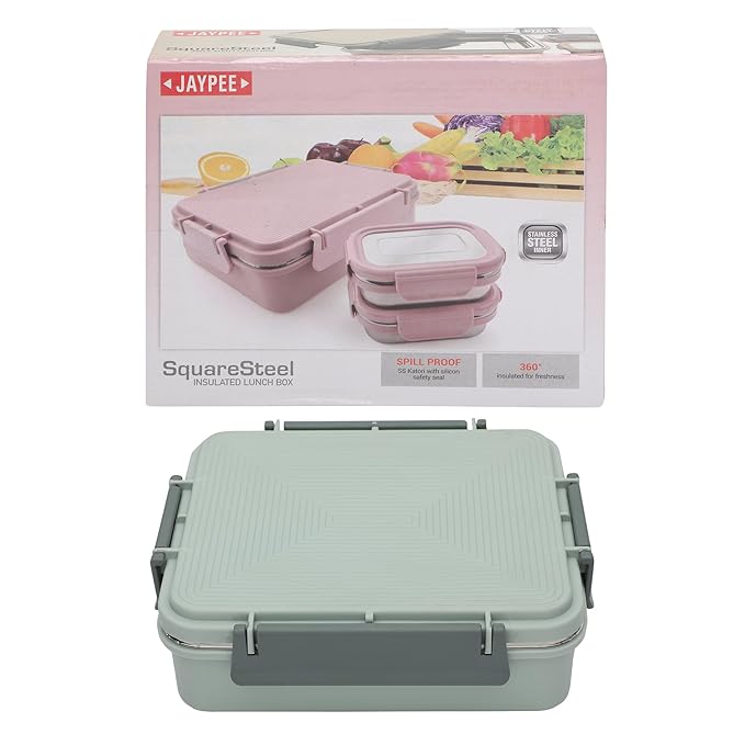 Square Steel Insulated Lunch Box