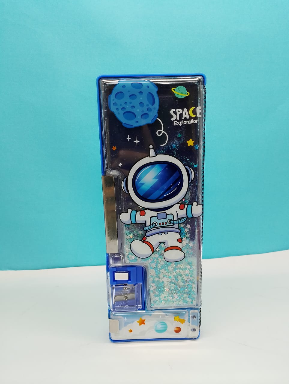 Space Print Geometry Box Blue