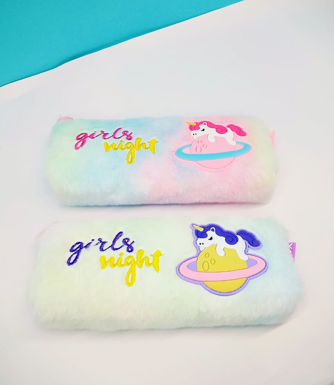 Unicorn Art Fur Pencil Pouch(Multicolor)