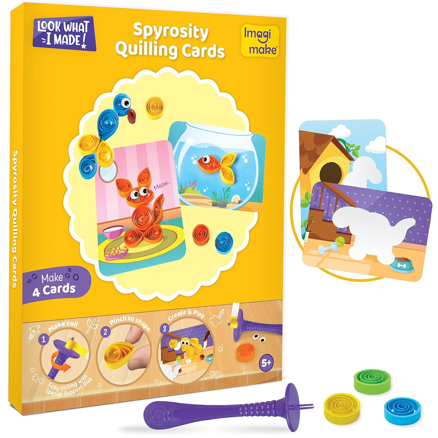 एयर ड्राई क्ले, पेपर क्विलिंग किट, स्टैम्प, 5, 6, 7, 8 साल के बच्चों, लड़कियों और लड़कों के लिए उपहार के साथ 5-इन-1 अद्भुत फोम कला और शिल्प किट, बहुरंगा 