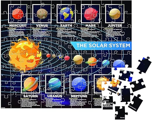 Play & Learn Play & Learn-Solar System,Educational,104 Pieces,Puzzle,for 6 Year Old Kids and Above,Toy