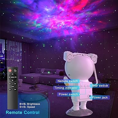 Star Projector Galaxy Light Astronaut Light Projector for Kids Night Light