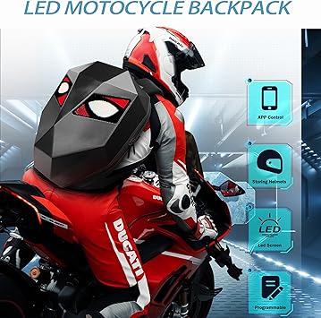 LED Backpack Motorcycle Backpack
