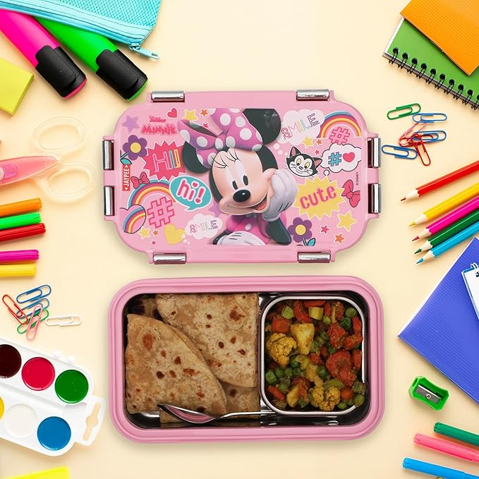 Stainless Steel Insulated Lunch Box Wowsteel Jr. Mickey Mouse Print  620 ML