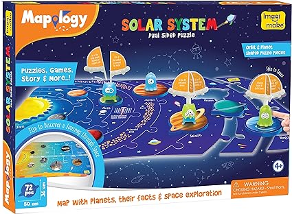 Mapology Solar System Puzzle - Learning Aid and Educational Toy - for Children Ages 4 And Over