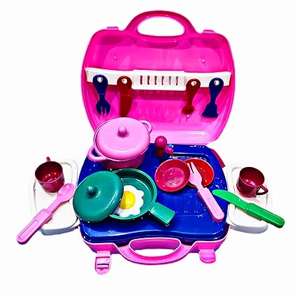 Kitchen Set for Kids Girl Portable Kitchen Playset