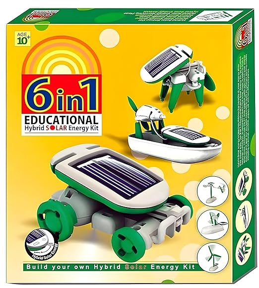 Fun Express 6-in-1 Solar Educational Robot Kit Toys