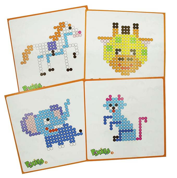 Toy Cloud Pixels Jungle Safari Fridge Magnets Plastic, Beads Badges Do-It-Yourself Kit