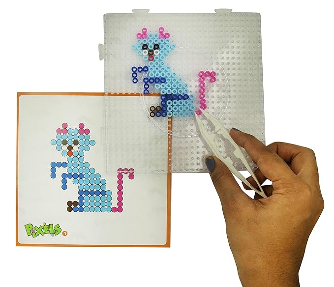 Toy Cloud Pixels Jungle Safari Fridge Magnets Plastic, Beads Badges Do-It-Yourself Kit