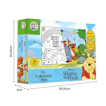 My Coloring Mat Winnie the Pooh | DIY Kit for Kids Big Size Mat 40 x 27 inches