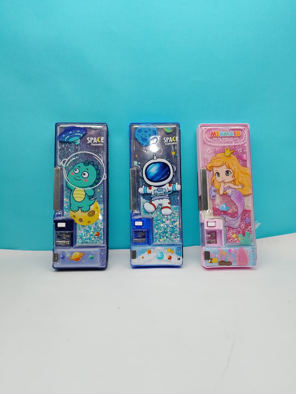 Space Print Geometry Box Blue